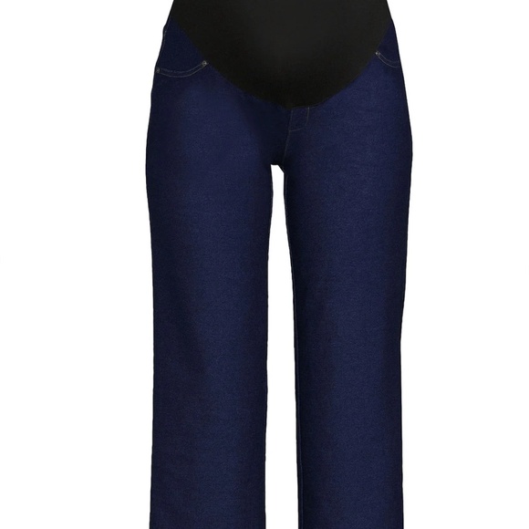 Time and Tru Maternity Essentials Straight Leg Jeggings Comfort Belly Band - Picture 4 of 6